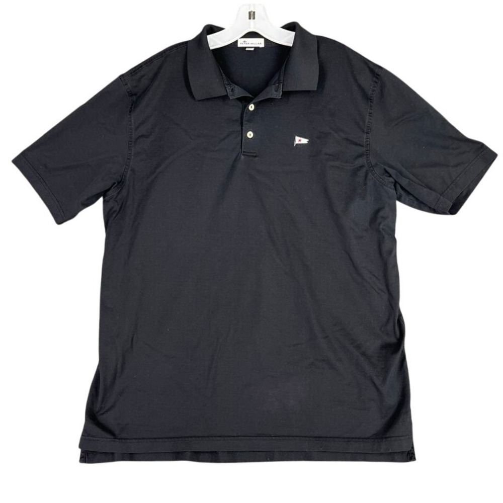 Peter Millar Kermit‎ Red Star Performance Golf Polo Shirt XL Shipping Nautical